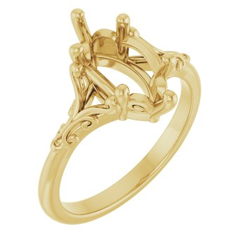 126326;14KY;12X6mm MARQUISE;P;ENGAGEMENT RING MOUNTING