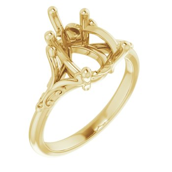 126326;14KY;12X8mm PEAR;P;ENGAGEMENT RING MOUNTING