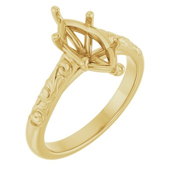 126333;14KY;12X6mm MARQUISE;P;ENGAGEMENT RING MOUNTING