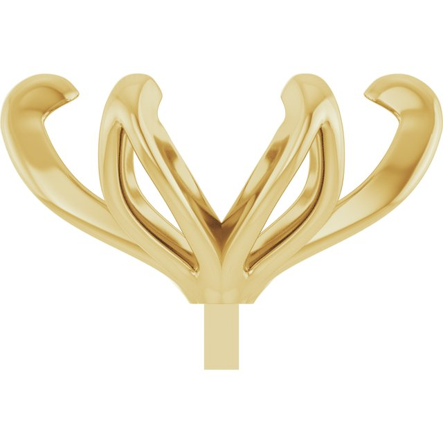 2002784;14KY;11X9mm OVAL;S;LOW SCULPTURAL 6-PRONG TULIPSET PEG SETTING