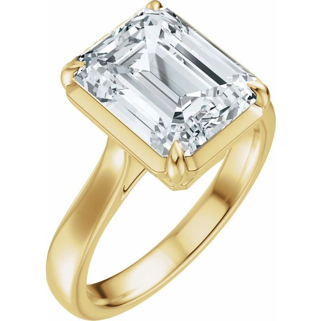 689419;14KY;10X8mm EMERALD;P;ENGAGEMENT RING MOUNTING