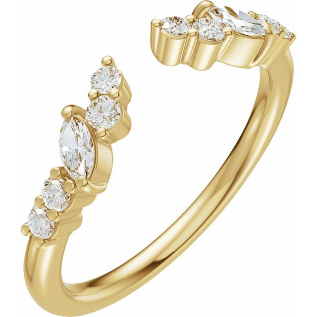 689544;14KY;1/4 CTW;P;LAB-GROWN DIAMOND OPEN BAND