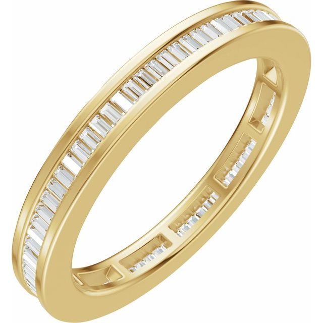 689554;14KY;SIZE 7;1/2 CTW;P;NATURAL DIAMOND ETERNITY BAND