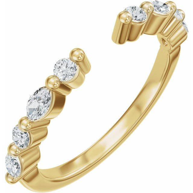 689554;14KY;SIZE 7;1/2 CTW;P;NATURAL DIAMOND ETERNITY BAND