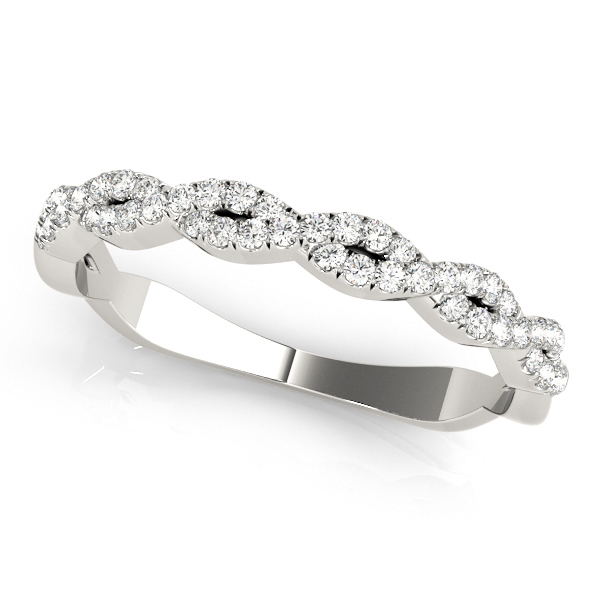 Twisting Diamond Wedding Band