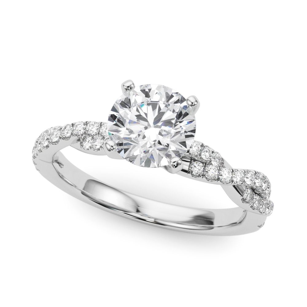 Twisting Diamond Adorned Engagement Ring
TOTAL STONES:
38
TOTAL CARAT:
0.190