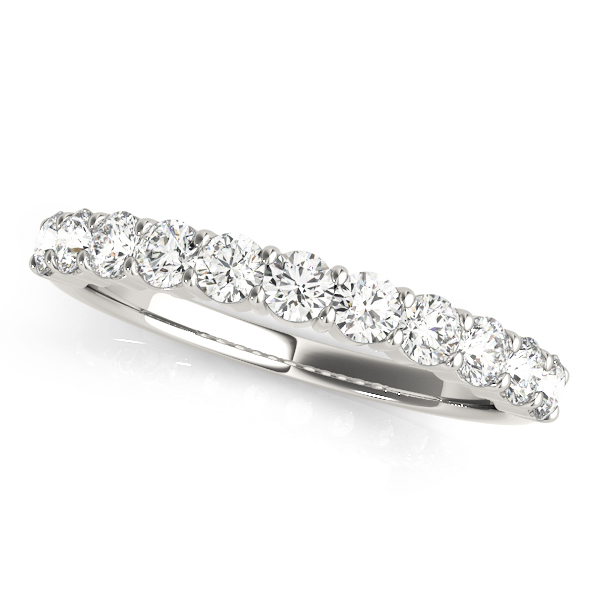Single Row Prong Set Wedding Band