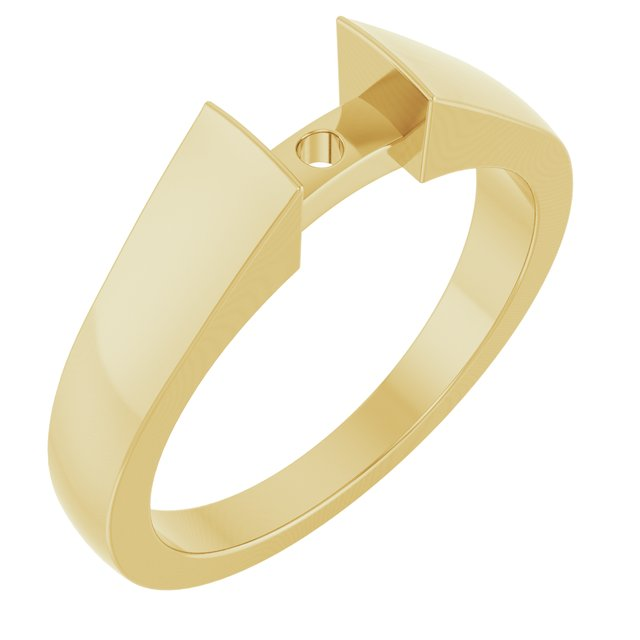 14K Yellow Gold Cathedral-Style Peg Shank