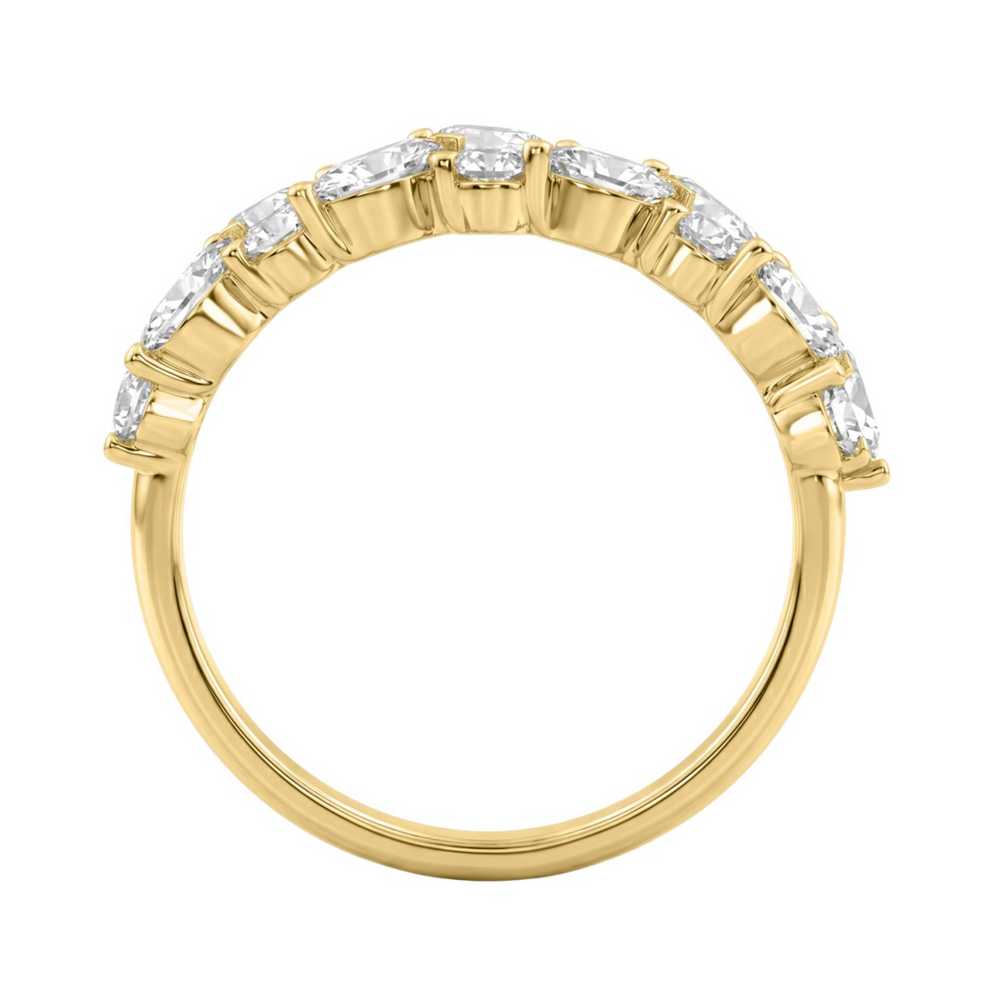 14K White Gold Lab-Grown Round Diamond Fashion Ring, 1.33 ct