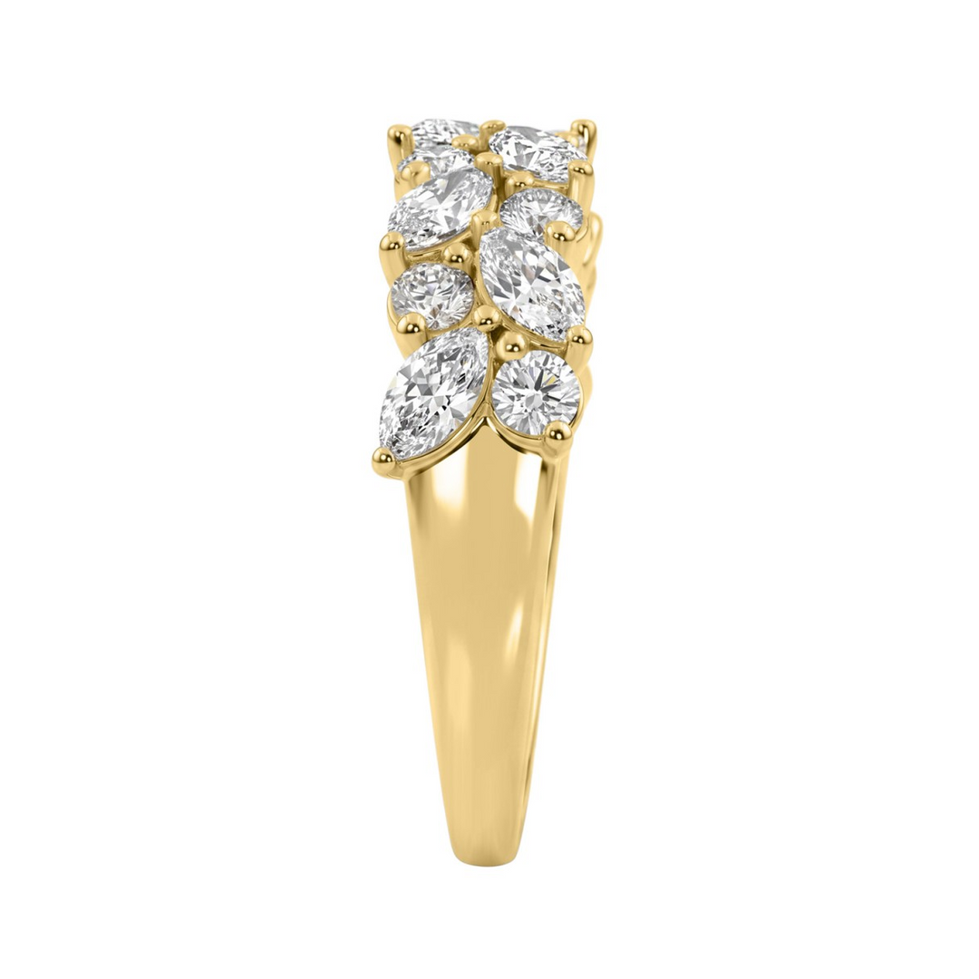 14K White Gold Lab-Grown Round Diamond Fashion Ring, 1.33 ct