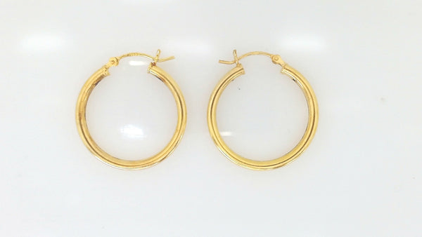 Yellow Silver Small Hoops