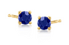 14K White Gold Blue Sapphire Stud Earrings