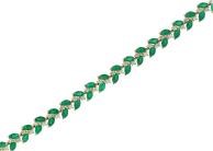 14K Yellow Gold Emerald Tennis Bracelet