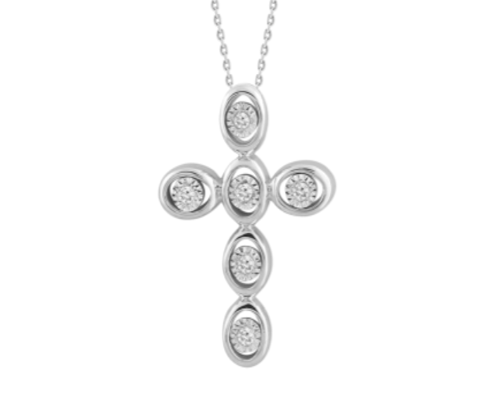 SS-W 0.05CT RD DIA LADIES PENDANT