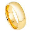 Tungsten Yellow Wedding Band 7mm