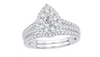 Lady's White 14 Karat Halo Wed