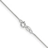 10k White Gold Box Chain Length 24