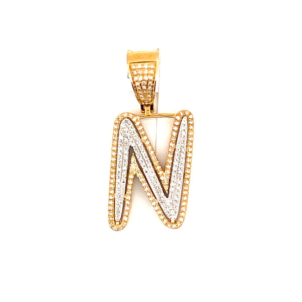 Yellow 10 Karat Initial Pendan