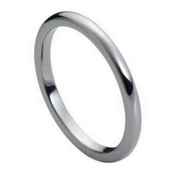 Tungsten White Wedding Band 2mm