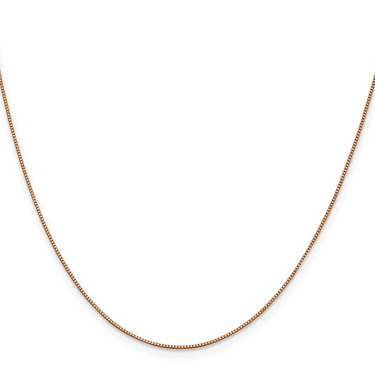 10k rose gold box chain 16 inch