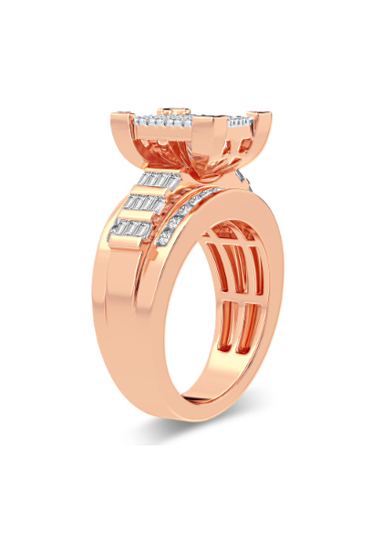 10k Rose Gold Micro Pavé Engagment ring