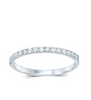 14k White Gold Diamond Wedding Band  0.25Tw