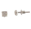 White 10 Karat Pavé Earrings W