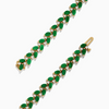 14K Yellow Gold Emerald Tennis Bracelet