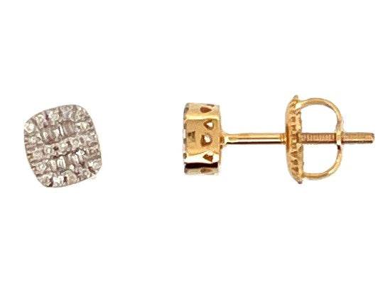 Yellow 14 Karat Stud Earrings