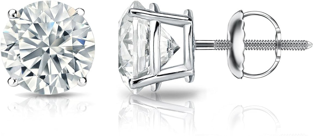14K Yellow Gold Lab-Grown Diamond Stud Earrings, 0.75 ct