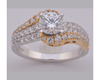 White 14 Karat Semi-Mount Ring