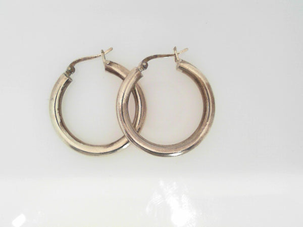 White Silver Small hoops