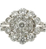 14k White gold Cluster Engagement Ring