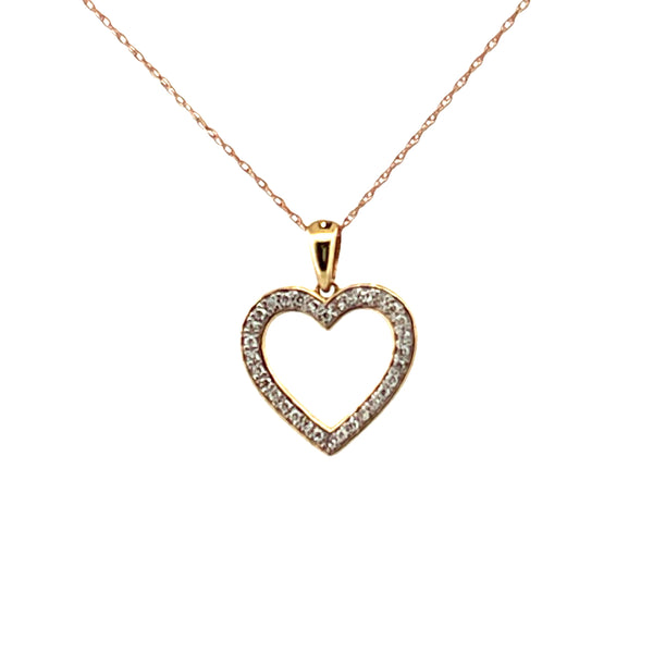 Yellow 10 Karat Heart Necklace