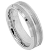 Tungsten White Wedding Band 7mm