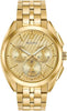 Bulova Quartz Chronograph Gold Tone Multi Dial CURV Watch