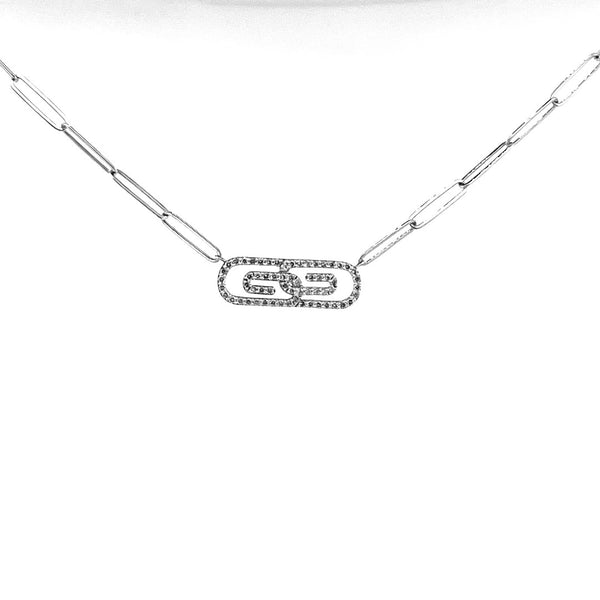 White 14 Karat Open Link Neckl