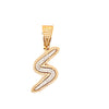 Yellow 10 Karat Initial Pendan