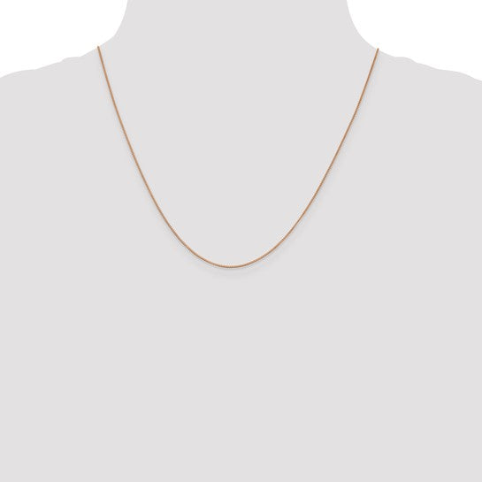 10k rose gold box chain 16 inch