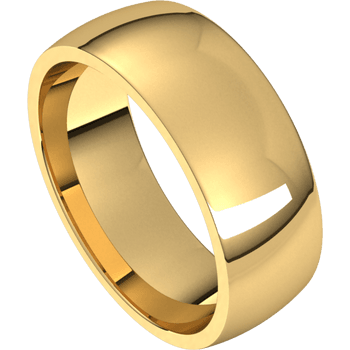 Precious Metal (No Stones) Wedding Bands  -  Men'