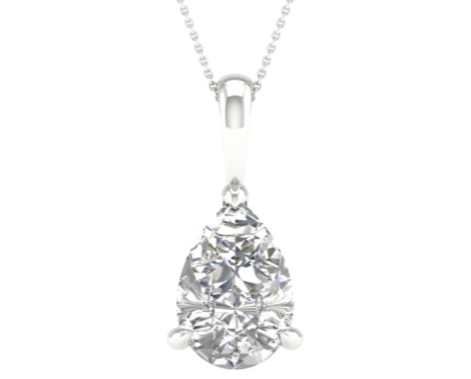 White 14 Karat Drop Pendant Wi