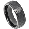 Tungsten Black Hammered Wedding Band Size:8