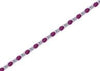 14K White Gold Ruby Tennis Bracelet