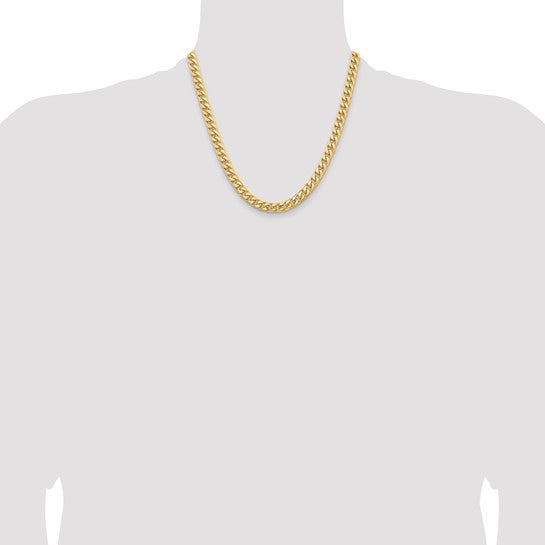 Yellow 10 Karat Diamond Cut Chain Length 22