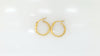 Yellow Silver Small Hoop Earrings