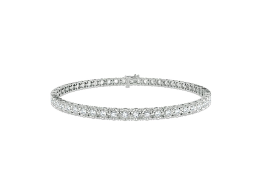 10k White Gold Diamond Tennis Bracelet 7 inch