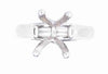 14k White Gold 4 Prong Setting