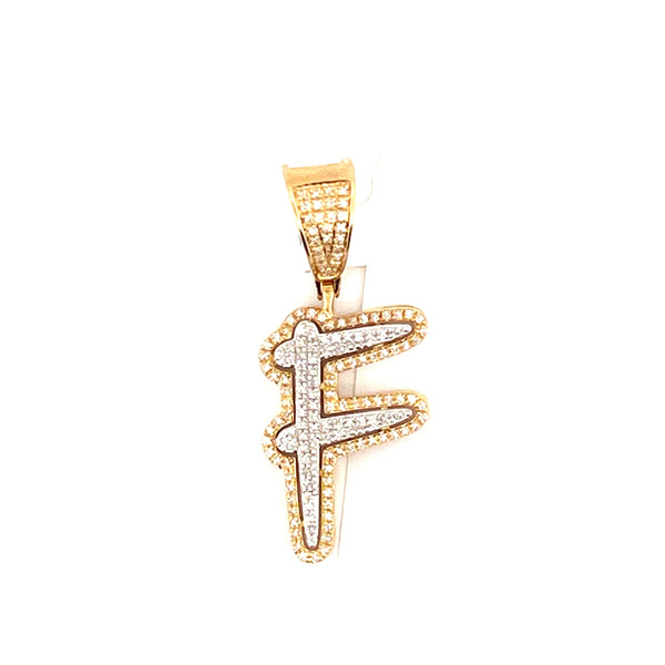 Yellow 10 Karat Initial Pendan