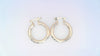 18K Yellow Gold Filled Small Diamond cut Hoops