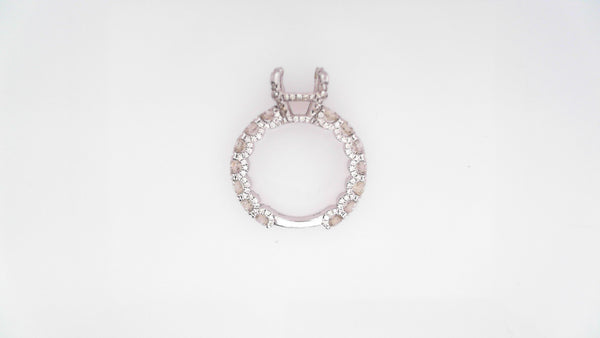 14k White Gold Diamond Setting Unset